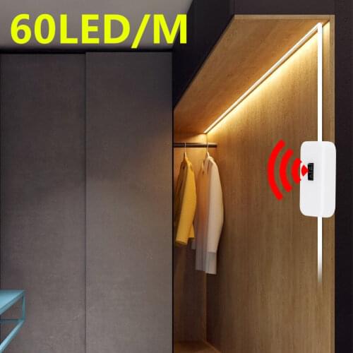 1m 2m 3m 4m 5m Hand Sweep Sensor LED Under Cabinet Lights For Kitchen Bedside 5V 2835 60 LEDs/m Diode Tape TV Desktop Backlights