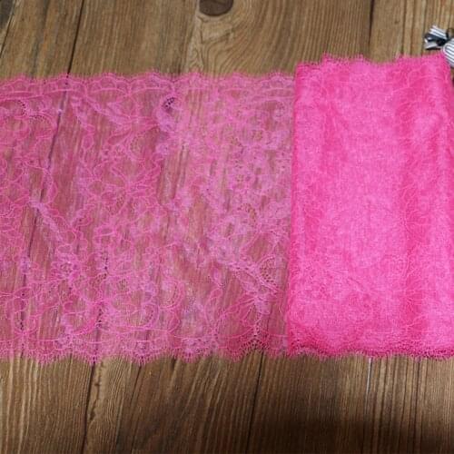1 m long, 22 cm wide, fashionable, high quality hand-made DIY rose red eyelash lace trim, lace fabric