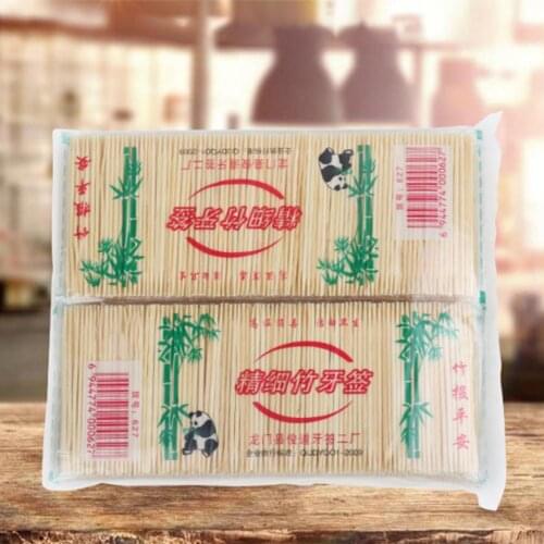 10Pack Worthy Bamboo Toothpick Disposable Natural Toothpick Fruit Double Sharp Tooth Sticks Family Restaurant Accessories