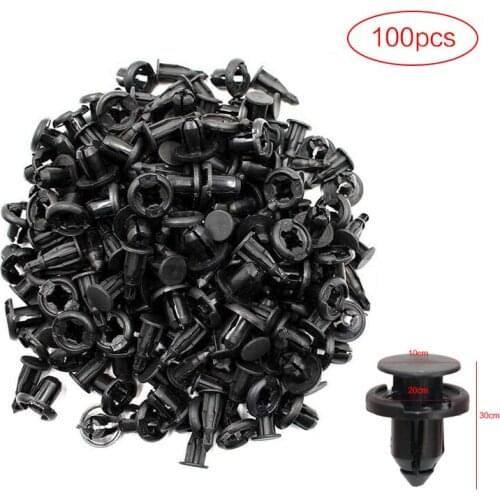 100Pcs Hole Bumper Hood Fender Splash Guard Retainer Clips Fasteners Rivets Car Fastener Cover Trim Clip Automotive Buckle