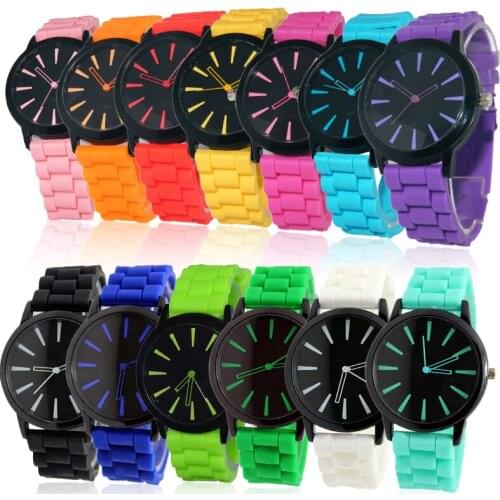 2019 New Fashion Silicon Watch Man Woman Quartz Analog Jelly Wrist Watch Unisex Sport Wristwatches Relogio Reloj