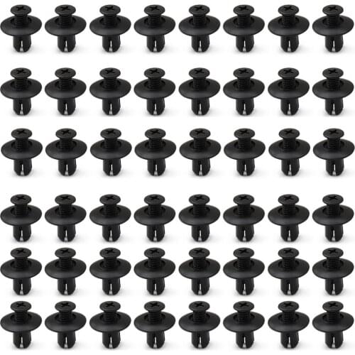40Pcs Auto Bumper Fastener 8mm Hole Rivet Retainer Push Engine Cover Car Door Trim Panel Clip Fasteners for Toyota