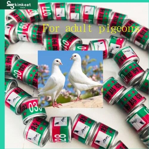 50pcs 10mm Enlarged ring plastic with golden aluminum core rings pigeon bands