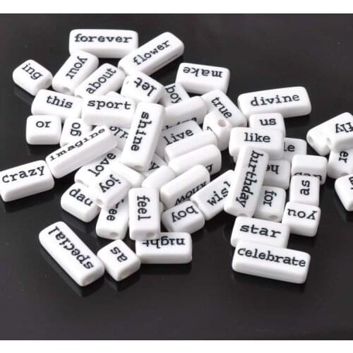 Mixed with letter/word Acrylic Spacer Beads For kid Jewelry Making about 50pcs/lot 12-18mm YKL0005