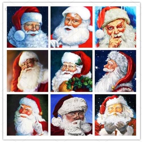 5D Diamond Painting Diy Christmas Cross Stitch Diamond Embroidery Santa Claus Handcraft Art Kits Picture Home Decoration