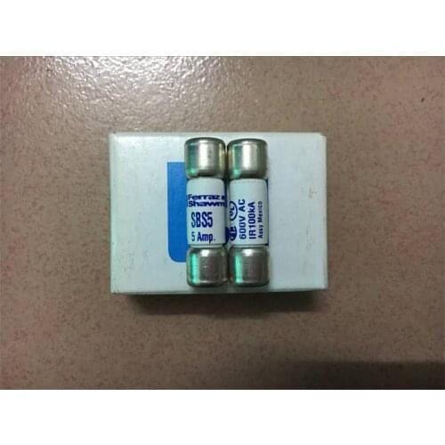 Free shipping 5pcs SBS-5 ceramic fuse 10X35MM BUSSMANN 5A 600V new genuine