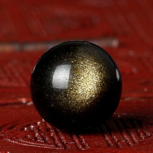 Natural Gold Obsidian Beads for Unisex With Aperture Like Cat Eyes Charming Gems Stones Used to Make Bracelets and Necklace