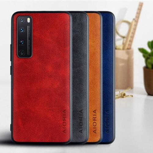 Case for Huawei Nova 7 7 Pro funda Luxury Vintage leather Soft TPU hard PC phone cover for huawei nova 7 pro case coque capa