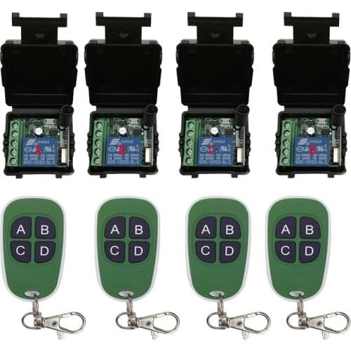DC12V 1CH 1 CH 10A Remote Control Light Switch Relay Output Radio Receiver Module and Transmitte Garage Doors