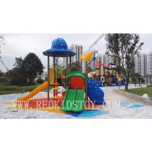 EU Standard Anti-UV Top Quality Children Outdoor Park Playground With 3 Slides HZ-7824a 23 Years' Manufacturing Experience