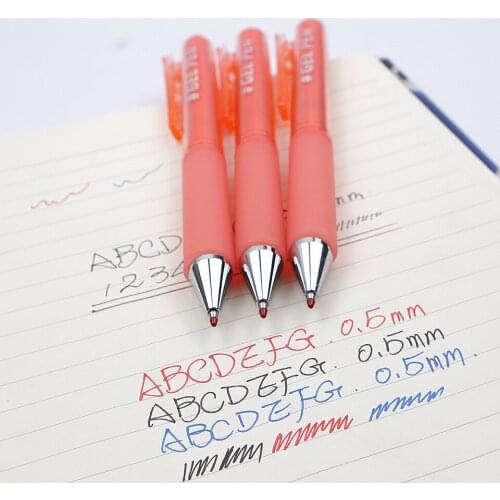 Push Type Gel Pen 0.5mm Black/Blue/Red Ink High Quality Business Signing Gel Ink Pens Office School Stationery Supplies Gift