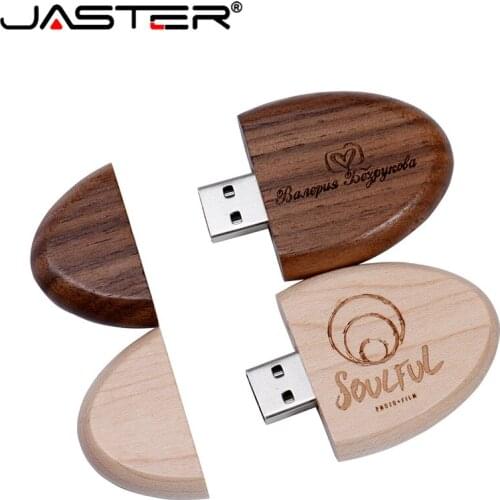 JASTER promotion 5pcs Free logo wooden 2-color Pebble-shaped pen driver USB 2.0 4GB/8GB/16GB/32GB/64GB USB flash drive usb stick