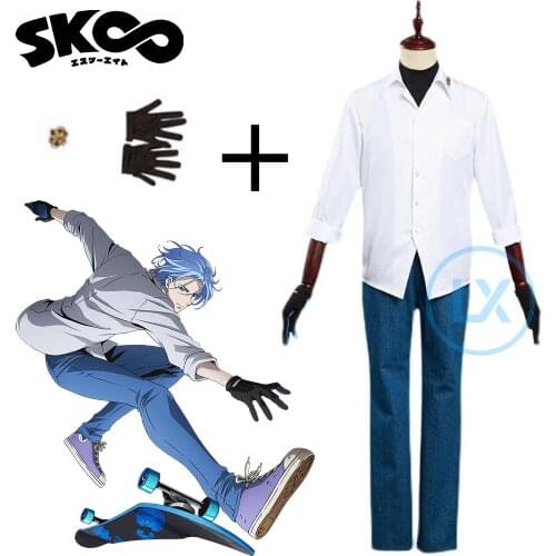 Anime SK8 the Infinity Langa Hasegawa Cosplay Costume School Uniform Suit White Top Shirt Halloween Carnival Costumes