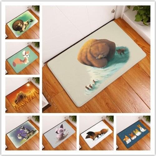 Cartoon Petite Animal Printing Doormat Home Decoration Non-slip Floor Mat Door Mat For Living Room/Bathtoom/Hallway/Outdoor