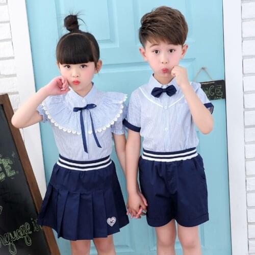 2018 new cute Children performance suit school uniform boys and girls school jacket student class outfit