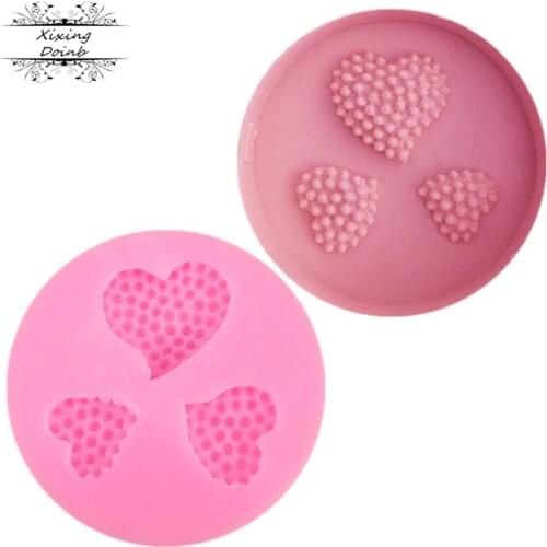 Love Heart Shaped Silicone Mold Cake Decoration Fondant Candy 3D Food Grade Silicone Mould Chocolate Pastry Molds