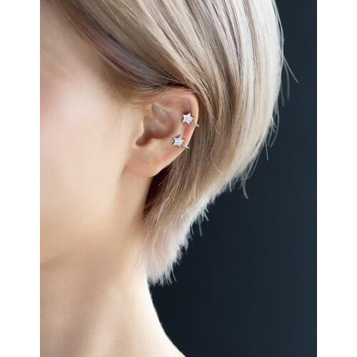 Modian 2020 NEW Clips Earrings With Charm Genuine 925 Sterling Silver Bright Stars Earrings for Women Fashion Fine Jewelry