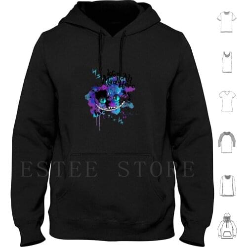 We'Re All Mad Here Hoodies Long Sleeve Alice In Were All Mad Here Trash Polka Cute Blue Purple