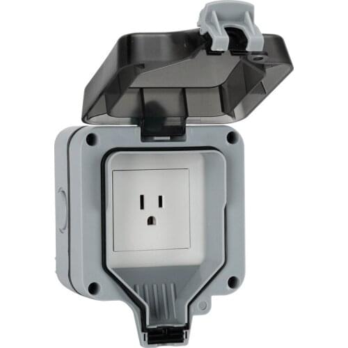 Outdoor Waterproof Socket IP66 US Standard Switch 15A Rainproof Charging Strip Industrial Strip