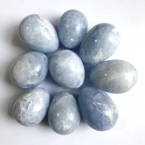 Celestite Small Eggs Natural Quartz Gems Mineral Crystals And Stones Healing Gemstones Meditation Desk Jewelry Decoration Gifts