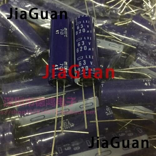 20pcs NEW NIPPON LXZ 63V820UF 12.5X40MM electrolytic capacitor NCC 820UF 63V lxz CHEMI-CON 820uF/63v Ultra Low Impedance