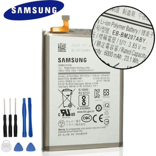 Original Samsung Battery EB-BM207ABY For SAMSUNG Galaxy M30s SM-M3070 M3070 M21 M31 M215 Genuine Phone Battery 6000mAh