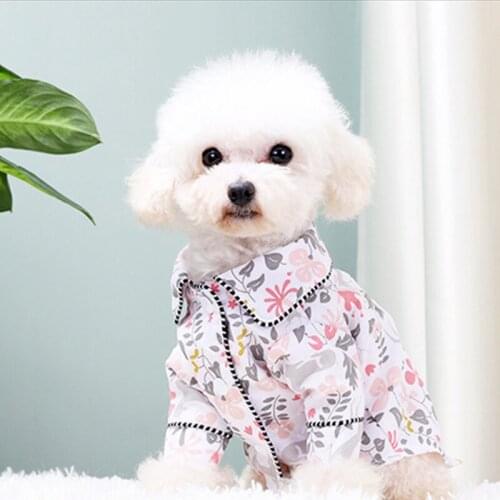 Dog Pajamas Korean Style Dog Shirts Breathable Comfortable Pet Pajamas Printed Pajamas Fashion Pet Clothing Pet Supplies 2021