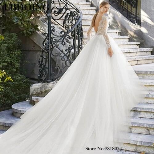 Amazing Ball Gown Long Wedding Dress Lace Boat Neck Neckline Chapel Train Vestidos De Novia Plus Sizes Bride Gown 2021