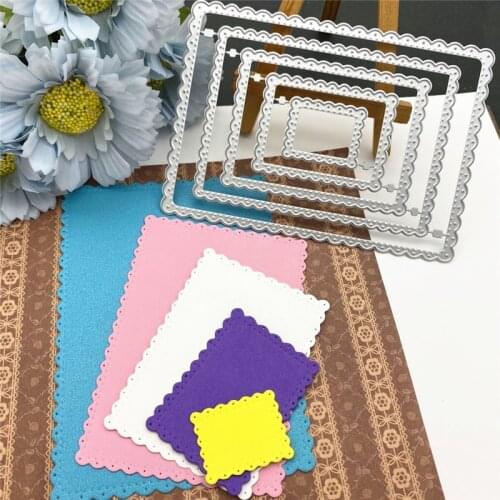 Rectangular frame DIY Scrapbooking Photo Album Paper Card Craft Cute Embossing Metal Cutting Dies Stencils Scrapbooking