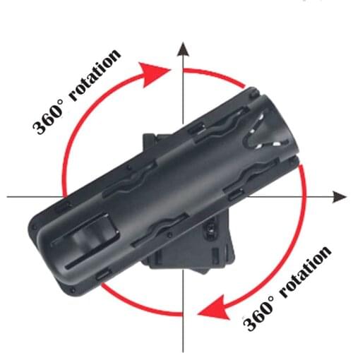 360 Degrees Rotation Baton Holder Case Gas Baton Case Expandable for Outdoor Police Telescopic Self Defense Stick