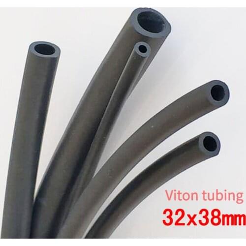 32mm id Fluorine rubber hose FKM tube Viton tubing FPM pipe acid-base heat oil resistant fluororubber tube 32x38mm
