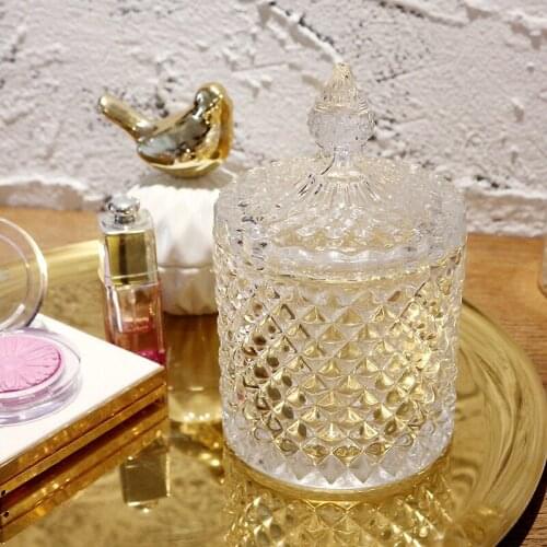 NEWYEARNEW Glass European Ring Jewelry Box Holder Dish Princess Storage Package Box Wedding Gift Birthday Gift Free shipping