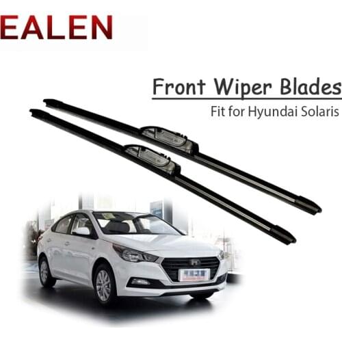 EALEN For Hyundai Solaris 2017 2016 2015 2014-2010 Windscreen Original replace Accessories 1Set Rubber Car Front Wiper Blade Kit