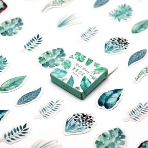 45Pcs/set kawaii Stationery sticker creativa lovely Mint pattern diary school supplies stationery christmas stickers gift