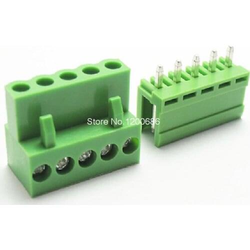 3.96mm pitch 5pin Terminal plug type 300V 10A connector pcb screw terminal block connector