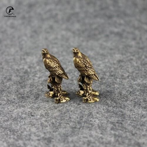 Antique copper Decorations Desk Ornament Eagle Miniatures Figurines Pure Copper Eagle Statue Home Decorations Crafts Collection