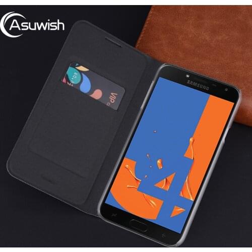 Flip Cover Luxury Leather Wallet Case For Samsung Galaxy J4 Plus 2018 J 4 J4plus J400 SM J415 J400F J400G/DS SM-J400F Phone Case