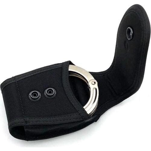 Handcuff Case Utility Tactical Belt Bag Heavy Duty Nylon Combat Handcuff Holder Fast Drawing Hunting Pouch Belt Black Snap