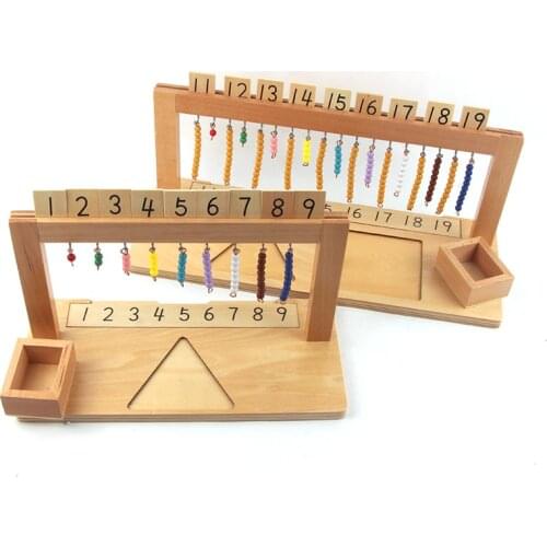 Childrens Toys Montessori Beads Hanger Numbers 1-20 Learning Tools Wooden Educational Toy for Kids Mathematics Equipment