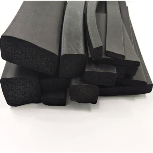 Length 1-20m EPDM rubber foaming sealing strip EPDM foaming square strip distribution cabinet box EPDM foaming sealing strip