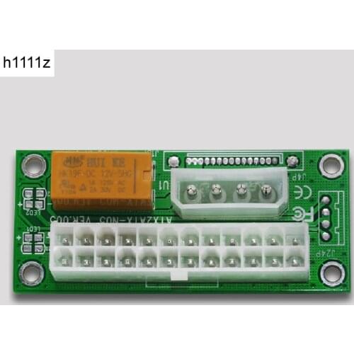 Dual PSU Adapter ATX 24Pin to 4Pin Molex Power Supply Sync Starter Card Extension Cable ADD2PSU Module for Bitcoin Mining Miner