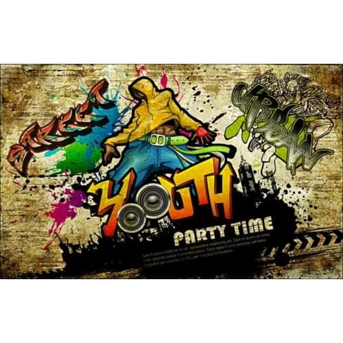 Custom photo 3d wallpaper Retro street graffiti personality bar KTV tooling living room 3d wall murals wallpaper for walls 3 d