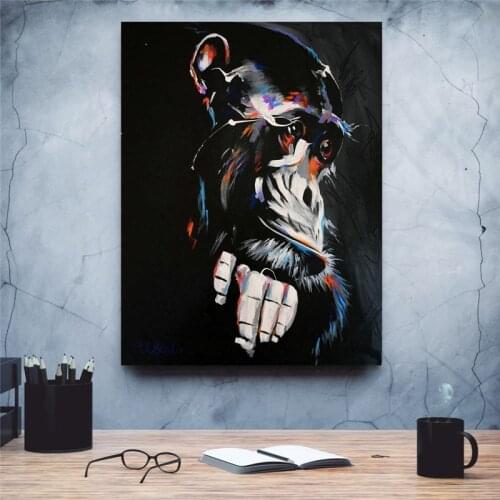 HD Print Painting 1 Panel Home Decor Canvas The Silent Gorilla Poster Cute Modular Pictures Modern Living Room No Frame Wall Art