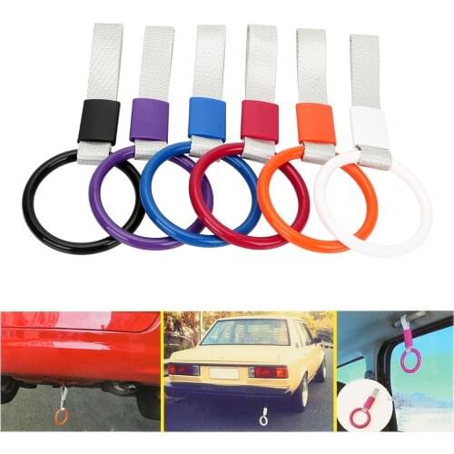 LEEPEE Subway Train Bus Handle Strap Charm Drift Car Interior Pull Ring JDM TSURIKAWA RING Round Car Rear Bumper Warning Loop