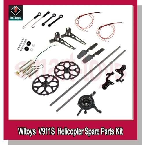 Wltoys V911S Helicopter Motor Gear Blades Wire Horizontal Axis Main Blade Clips for WL V911S V988 Helicopter Parts Kit