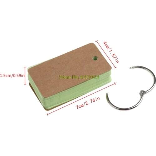 Kraft Paper Binder Ring Easy Flip Flash Cards Study Memo Pads DIY Stationery Drop Shipping Support