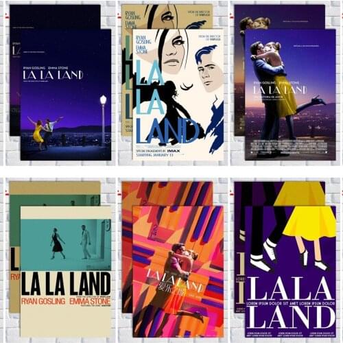 La La Land Retro Poster Vintage poster Wall Decor Art kraft paper wall Movie Posters home deco apartment decoration