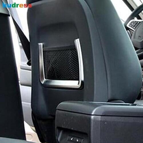 For Jaguar F-Pace 2016 2017 2018 Matte ABS Car Front Seat Storage Net Bag Circle Decorative Cover Frame Trim Accessories Sticker