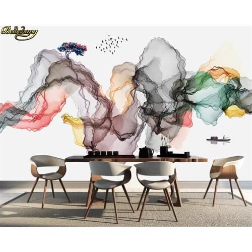 Beibehang custom 3d wallpaper mural ink painting mood landscape landscape living room tv background wall paper zen landscape
