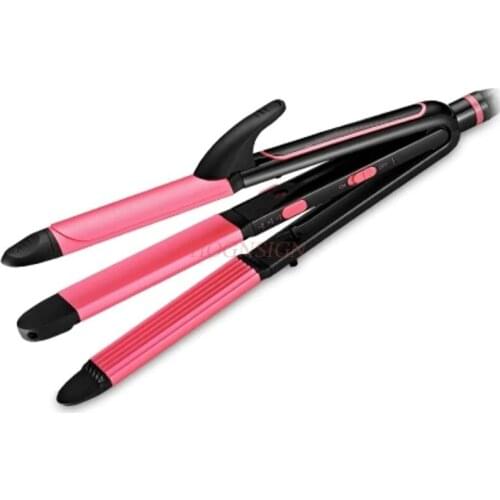 Roll Straightener Multi-function Three-in-one Ceramic Glaze Straight Hair Curler Sale